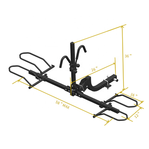 Porte-vélos double réglable avec système de fixation sur attelage - Product Image 1