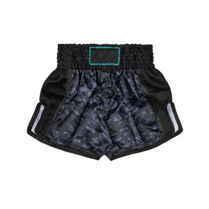 Shorts d'entraînement d'arts martiaux personnalisés en satin de Muay Thai, sublimation, 100% polyester, séchage rapide, respirant - Product Image 2