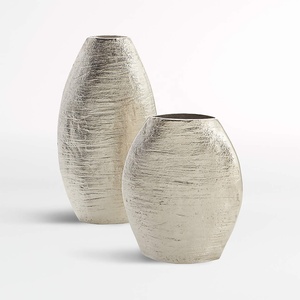 Florero Moderno para Mesa, Decoración de Bodas, Metal de Alta Calidad Plateado, Centro de Mesa, Florero Nuevo - Product Image 1