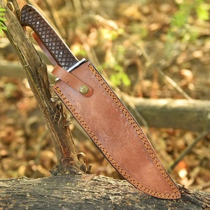 Couteau Bowie à lame fixe en acier inoxydable A&M Enterprises, pointe droite, manche en bois, survie, utilitaire, camping, OEM/ODM - Product Image 3