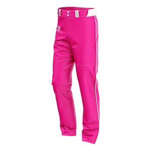 Pantalon de baseball vert en polyester pour homme avec bande blanche, logo brodé personnalisé, fermeture boutonnée, coupe classique, toutes saisons, pantalon de sport - Product Image 6