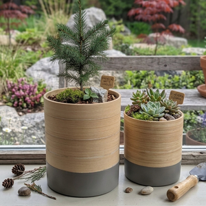 Handcrafted Natural <b>Bamboo</b> Planter <b>Pot</b> Handwoven Sustainable <b>Plant</b> Basket <b>Bamboo</b> planter supplier - Product Image 1