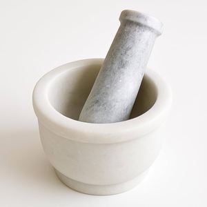 Mortero y Pilón de Cerámica Natural, Ecológico, Duradero, Apto para Lavavajillas, para Moler Especias de Primera Calidad - Product Image 1