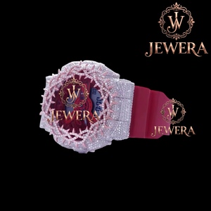 Best Quality Moissanite <b>Rubber</b> Diamond <b>Watch</b> Iced Out Design with Moissanite Stones for Engagements Anniversaries and Gifting - Product Image 2