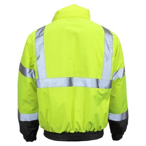 Custom <b>Hi</b> Vis Winter Class 3 High Visibility Jacket Orange Lined Fleece Work Reflective Safety Reflective Jacket - Product Image 3