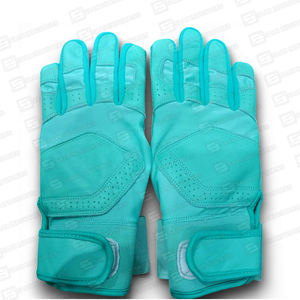 Gants de frappeur de baseball et de softball en cuir à doigts complets, personnalisés en gros, respirants, antidérapants, nouveau design, manchette longue pour adulte - Product Image 4