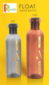 <b>Float</b> <b>Plastic</b> Water Bottle Screw-On Cap Bpa Free Travel Lightweight Minimalist Design Unisex Hiking Outdoor - Product Image 3
