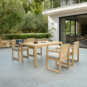 Meubles de salle à manger d'extérieur en teck massif, écologiques, confortables et haut de gamme Ibiza pour les projets de maisons de campagne, de villas et de complexes hôteliers - Product Image 1