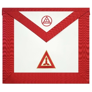 King Royal Arch Chapter apron red <b>machine</b> embroidery masonic apron fraternal regalia ceremonial apron - Product Image 4