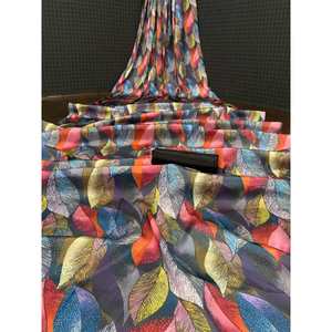 ATRACTIVE SUAVE SEDA EFECTO 4D IMPRESIÓN DIGITAL TRABAJO SAREE CON BLUSA DESCOSADA MULTI - Product Image 1