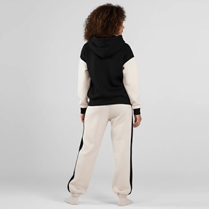 Conjunto Deportivo de Felpa con Capucha para Mujer, Tallas Grandes, Corte Holgado, Manga Larga, Bloques de Color, Estilo Casual, con Bolsillos Laterales, Estampado Personalizado - Product Image 4
