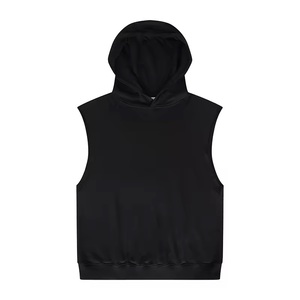 Sudadera sin mangas para hombre, personalizada, informal, deportiva, para gimnasio, fitness, correr, ajustada, de verano, CP-MH-10 - Product Image 3