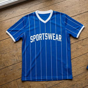เสื้อฟุตบอลคอวีแบบสปอร์ต เสื้อฝึกซ้อมฟุตบอลแขนสั้นแบบยูนิเซ็กซ์ เสื้อผ้ากีฬา เสื้อฟุตบอลแบบแห้งเร็ว - Product Image 5