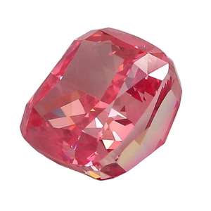 Cojín de diamante cultivado en laboratorio de color rosa, gema suave de tono pastel, corte cuadrado redondeado, piedra elegante para la elaboración de joyería fina. - Product Image 2