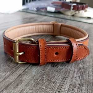 Correa de cuero genuino para perros, manos libres, táctica, para correr, entrenar, pasear perros grandes, hebilla metálica resistente. - Product Image 2