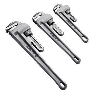 Juego de 3 Llaves Ajustables Ergonómicas de Alta Resistencia de Aluminio para Tuberías Rectas, Llaves de Boca de 10'', 14'' y 18'' para Fontanería - Product Image 6
