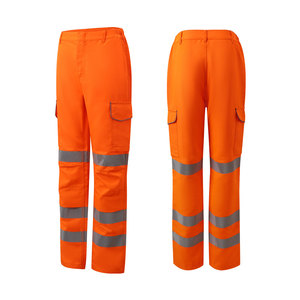 Pantalon de travail cargo bleu foncé en coton, uniforme pour la logistique, l'entrepôt et la sécurité - Product Image 2