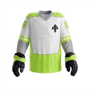 Ensemble d'uniformes de hockey sur glace de qualité supérieure, couleur unie, par RIVIAN ATLANTIC, impression par transfert thermique, 100% polyester, pour hommes - Product Image 6