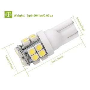 10 Pezzi Lampadine LED T10 12V con Base a Cuneo per Illuminazione Interna Auto, Plafoniera, Luce Targa, Bagagliaio e Laterale - Product Image 5