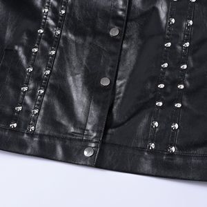 Nuevo Chaleco de Cuero PU para Hombre, Estilo Hip Hop, Negro, con Remaches Metálicos, Personalizado, al por Mayor, Chaqueta sin Mangas de Cuero Sintético - Product Image 4