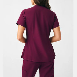 Tenues d'infirmière unisexes en tricot à col en V, personnalisables avec logo, confortables et très demandées - Product Image 6