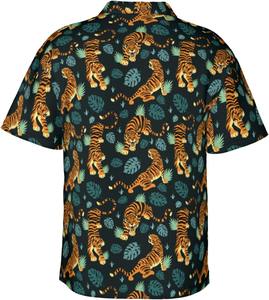 Camisa transpirable para hombre, manga corta, estampado tropical hawaiano, informal, con botones, para playa, verano, colorida, camiseta de verano para hombre - Product Image 4