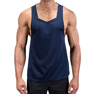 OEM Men's Gym Tank Tops Breathable Polyester/Cotton Plus Size Quick Dry Customizable Stringer Bodybuilding Fitness Casual Look - Product Image 1