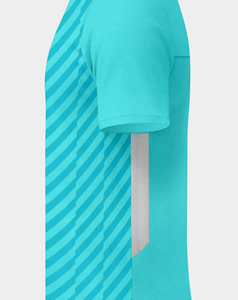 เสื้อแจ็คเก็ตฟุตบอลชายแบบซับลิเมชั่น ปี 2026 แขนสั้น คอกลม ระบายเหงื่อได้ดี สีน้ำเงินล้วน ผลิตจากโพลีเอสเตอร์ ทรงปกติ - Product Image 5