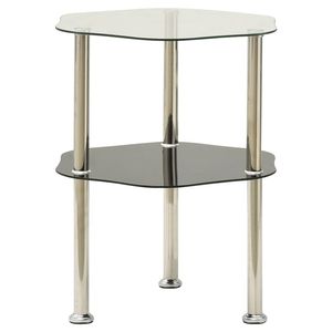 Transparent and Black Bathroom Shelves Elegant <b>Side</b> Table for Your Modern Bathroom Design - Product Image 1