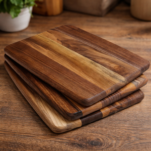 Juego de Tablas de Cortar de Madera Maciza, Tabla de Servir para Charcutería, Juego de Exhibición para Queso, Carne, Pan, Uso en la Cocina - Product Image 1