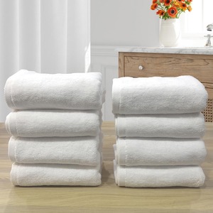 Heavyweight 550 GSM 100% Cotton <b>White</b> <b>Bath</b> <b>Towel</b> Soft Plush Highly Absorbent Durable Luxury Hotel Spa Resort Available for Sale - Product Image 4