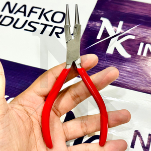 Pince à sertir pour fil de bijouterie Nafko Industry, 130 mm, manche en PVC, acier inoxydable, haute performance, pour la fabrication de bijoux - Product Image 6