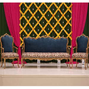 Sofá de Lujo para Escenario de Walima con Sillas, Conjunto de Sofás con Temática Musulmana para Escenarios de Boda, Conjunto de Sofás para Boda India para Novios, EE. UU. - Product Image 1