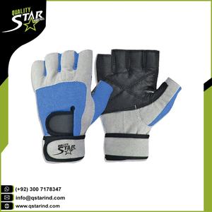 Guantes de levantamiento de pesas para Fitness, de cuero sintético, personalizado, de cuatro vías, para entrenamiento, gimnasio, ejercicio, ciclismo al aire libre - Product Image 6
