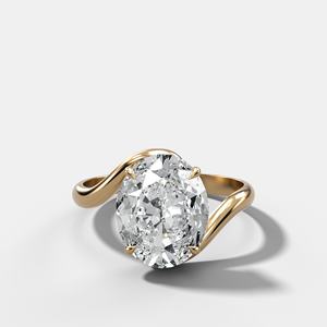 2ct Oval Lab Grown Diamond <b>Ring</b> Bypass <b>Set</b> 14k 18k Solid <b>Gold</b> IGI Certified Custom Engagement <b>Ring</b> Factory Wholesale OEM - Product Image 1