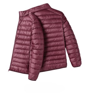 Chaqueta de Hombre OEM Ligera, Tejida, Acolchada, con Cuello Alto, Impermeable, Resistente al Viento, Ecológica, Resistente a las Manchas, de Color Sólido, con Cierre de Cremallera - Product Image 1