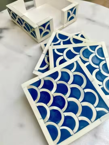 Handcrafted Bone Inlay <b>Coaster</b> Decorative <b>Drink</b> <b>Coasters</b> Set Luxury Table Protection Home Decor Accessory - Product Image 6