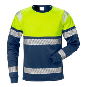 Men's Workwear Reflective Safety T-Shirt Construction Long Sleeve Custom Logo Night Duty Worker Safety T-Shirts - Product Image 1