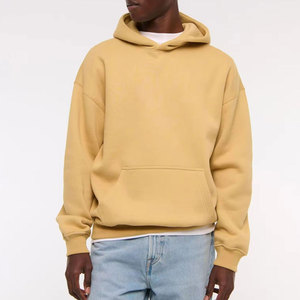 Sweat à capuche en coton personnalisé pour homme, streetwear, jaune moutarde, pull-over, fabricant OEM, usine de Sialkot, sweat à capuche décontracté surdimensionné - Product Image 3