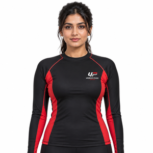 Advanced <b>Women</b> Rash Guard With Quick Dry Textile Ergonomic Stitching And Flexible Design <b>For</b> <b>Swimming</b> And Water Sports - Product Image 1