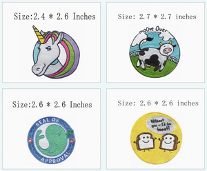 Écussons brodés ronds personnalisés avec logo, badges à coudre pour vêtements, logo personnalisé OEM ODM, vente en gros, fournisseur d'usine, qualité supérieure - Product Image 3