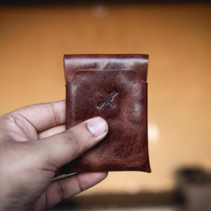 <b>Slim</b> Minimalist Stitchless Leather Wallet RFID Blocking Front Pocket Origami <b>Card</b> <b>Holder</b> for Men Gift Box Item LSSW-0021B - Product Image 1