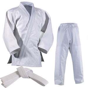 Ensemble de kimonos de BJJ et de judo bleus sur mesure avec ceinture noire, style professionnel, en polyester/coton durable, uniforme d'arts martiaux - Product Image 4