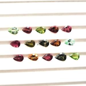 7x9mm Tourmaline Naturelle Poire Cut Pierres Précieuses À Facettes Multi Pierre De Tourmaline Calibré Perles En Vrac Pour La Fabrication De Boucles D'oreilles En Gros - Product Image 5
