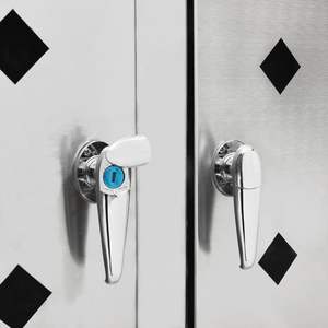 Triple Wheelie Bin Stainless Steel <b>Shed</b> 63.4 gal Capacity Durable Outdoor <b>Storage</b> Solution - Product Image 4