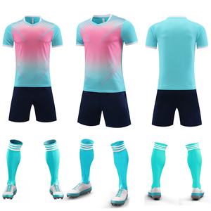 Maillots de football unisexes personnalisés, ensembles de tenues de football à séchage rapide, 100% polyester, logo à pois sur le devant, ensemble de vêtements de football - Product Image 4