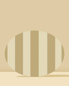 Salvamanteles redondo moderno de MDF lacado con rayas, diseñado para espacios de comedor contemporáneos, colecciones de vajilla de marca privada. - Product Image 1