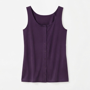 Cheap Price Breathable Quick Dry O Neck Automated Cutting Technics Solid Pattern Women's Tank Tops High Quality - Product Image 3