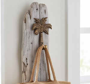 Handcrafted Brass Palm Tree <b>Hook</b> Vintage Design Wall Mount Single <b>Hook</b> Metal Decorative <b>Hook</b> For Clothing Storage - Product Image 2
