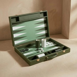 Factory Directly Selling Custom Luxury Tournament Recreational Games Board Chips Handmade PU Leather <b>Backgammon</b> <b>Set</b> - Product Image 4